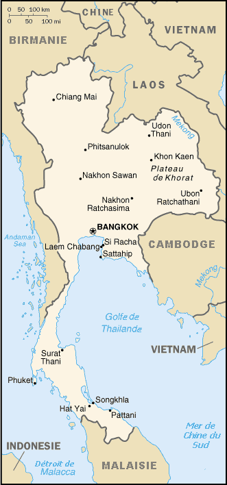 carte de la thailande